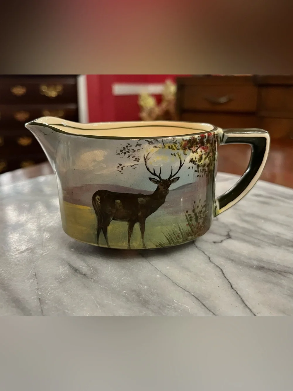 Antique Royal Doulton Seriesware Deer Creamer Pitcher D4644 Westcott 1922-1927